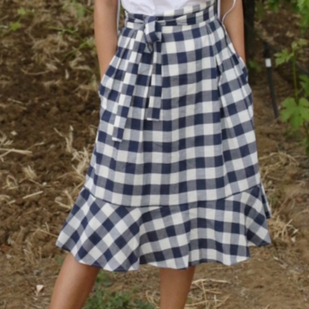 NEW! Club Monaco Plumina Gingham Skirt